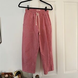 Red Gingham Women's Pants